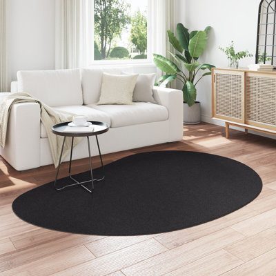 Area Rug Black Non-Slip