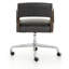 Chaise de travail en cuir véritable Crissy-2114876200