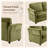 Boneless Cute Compact Chenille Loveseat With Floral Arms For Small Spaces-1384123531