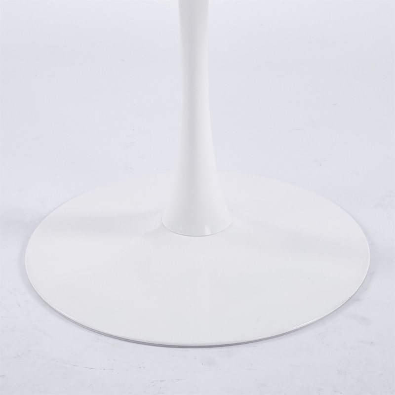 Table tulipe de couleur marbre blanc 42,1 po, Blanc
