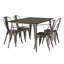 Solid Wood Top Metal Base Dining Table-1052213571