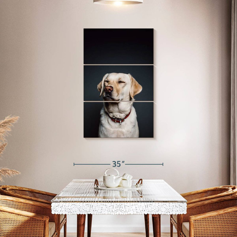 Brampt Squinting Labrador, 45" H x 28" W