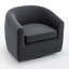 Fauteuil demi-tonneau pivotant en velours Richard-1523255607