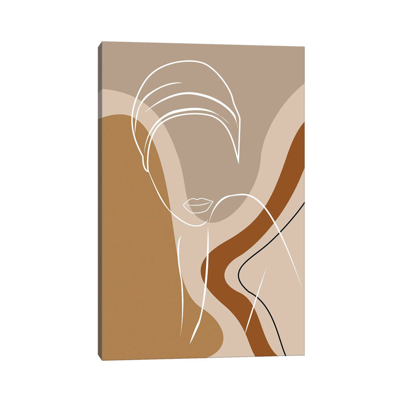 African Woman Line Art by Tysee Ciage - Gallery-Wrapped Canvas Giclée on Canvas, No Frame