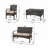 Berthony 4 - Person Patio Conversation Set with Cushions-616408311