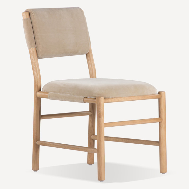 Chaise de salle à manger en frêne massif Piper