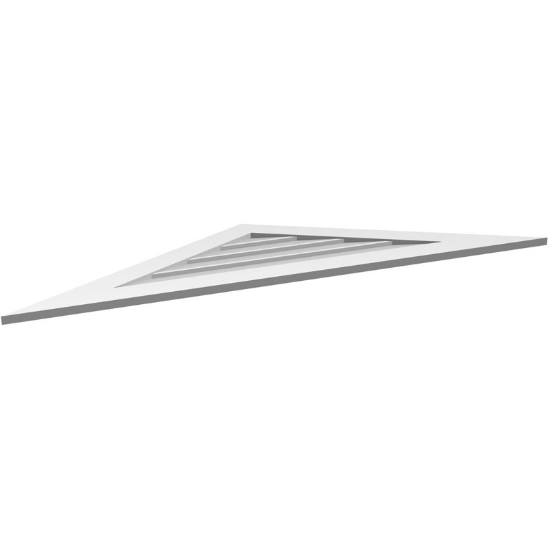 Ventilateur à pignon en uréthane non fonctionnel à fixation triangulaire brun clair 12/12, H 23,875 po x l 82 po x P 1,5 po
