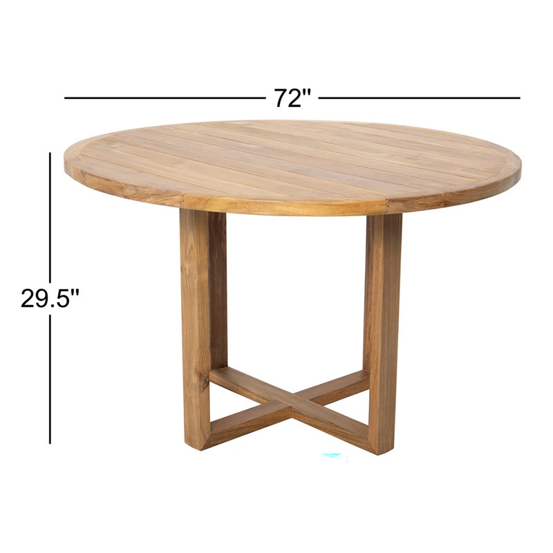 Table de salle à manger en bois Uvita, 72"