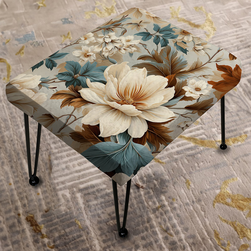 Repose-pieds rétro Vintage Florals VII - Plants