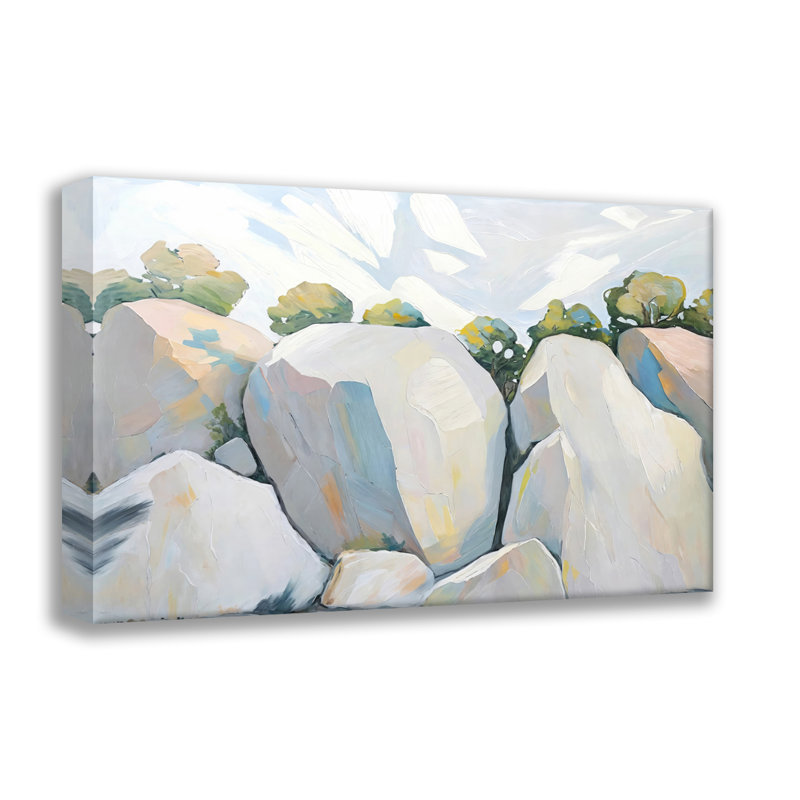 Boulders-2, estampe numérique sur toile tendue avec châssis, H 15 po x l 18 po