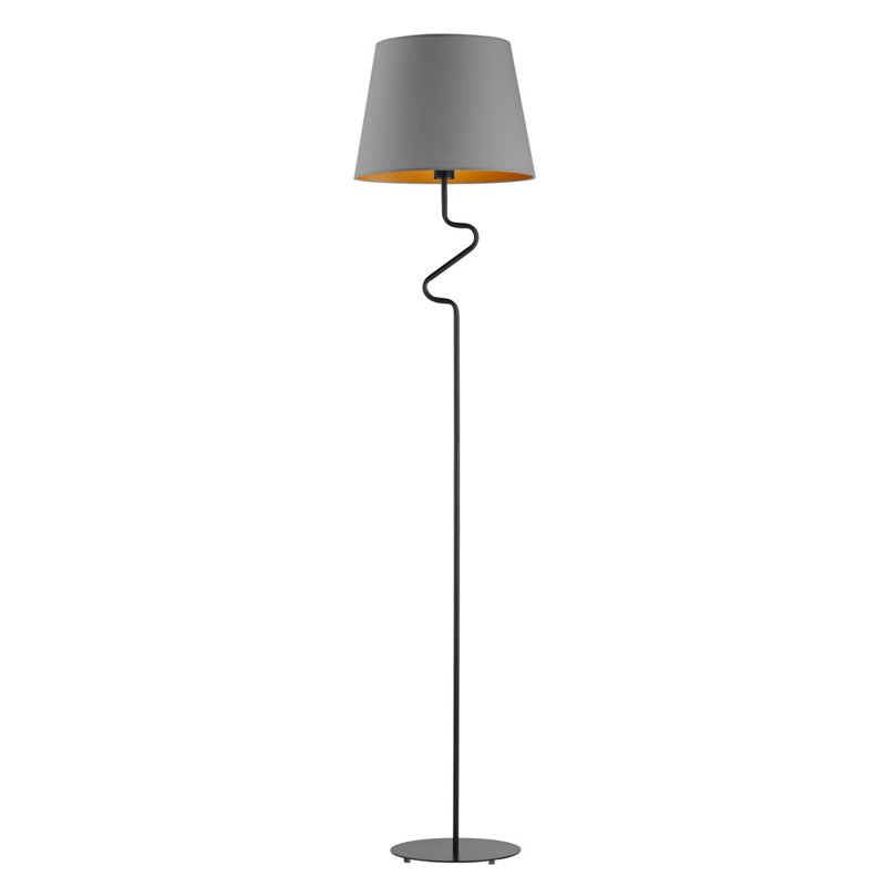 Kulyu 174cm Traditional Floor Lamp, Grey, Black