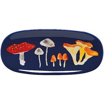 Stoneware Appetizer Shaped Dish, Field Mushrooms