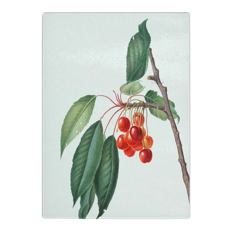 Tempered Glass Sweet Cherry Tree by Giorgio Gallesio Chopping Board, 20cm W x 28.5cm L