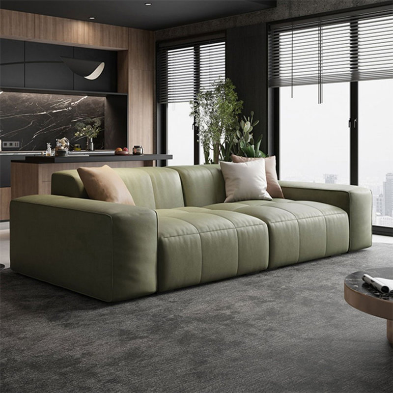 Green 100% Polyester Modular Sofa cushion Loveseat