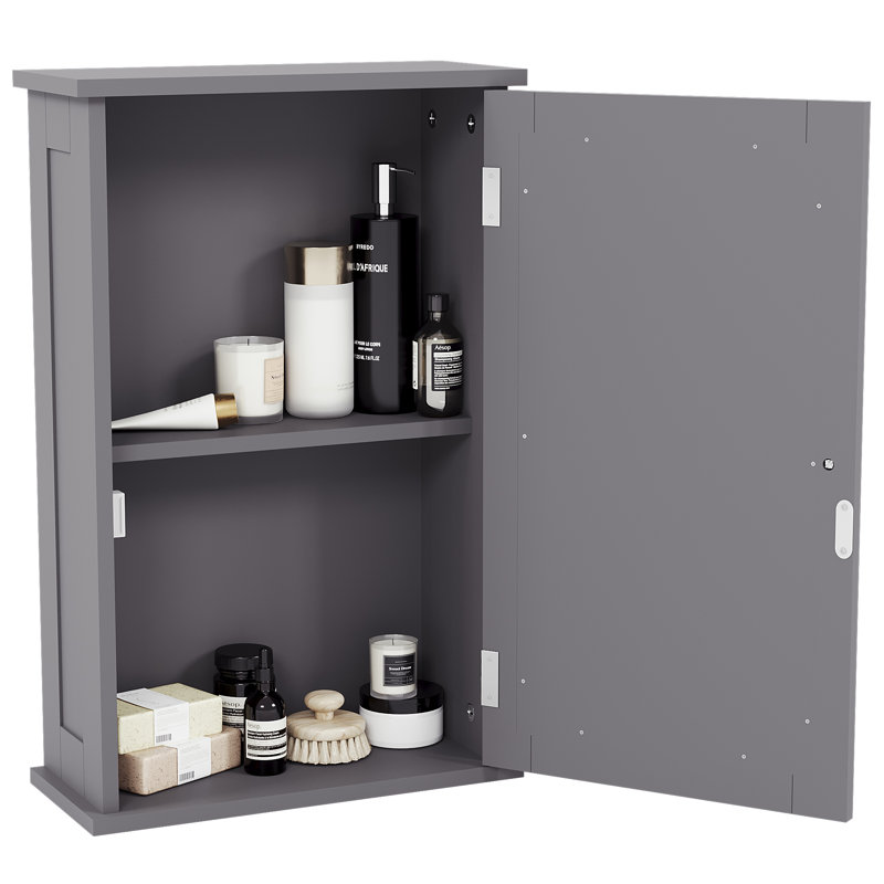 Kennedy 340mm W 530mm H Wall Mounted Required Medicine Cabinet with Mirror and Fixed Shelves