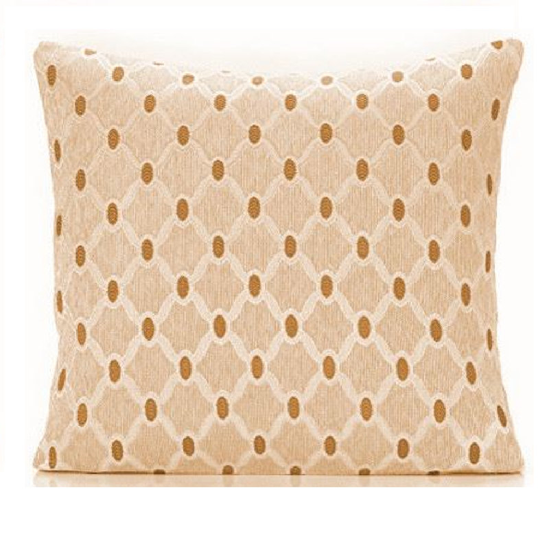 Beauville Berkeley Geometric Cushion Cover, 45 x 45cm, Cream, Polyester