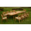 8 Seats 9 Pcs Grade-A Teak Wood Dining Set: 94" Double Extension Rectangle Table And 8 Vellore Stacking Arm Chairs #01Vlk-1327219341-1274168457