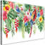 Tropical Parrot Flowers - Wrapped Canvas Print-1090074276