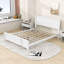 Base de lit plateforme en bois avec tête de lit Zachai-864866366-864866367