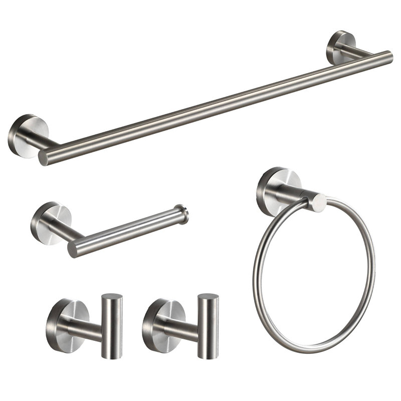 5 - Piece Bathroom Hardware Set, Brushed Nickel