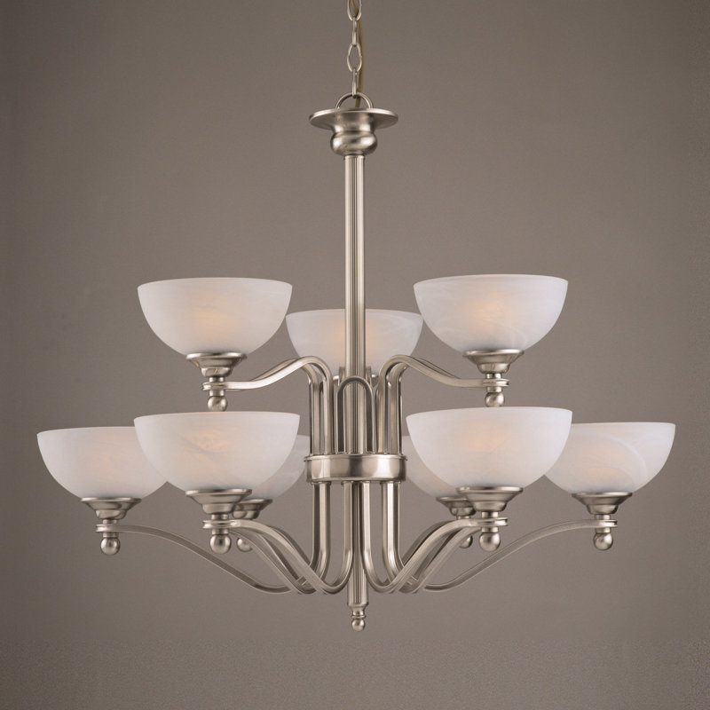 Hillsville 9 - Light Shaded Chandelier