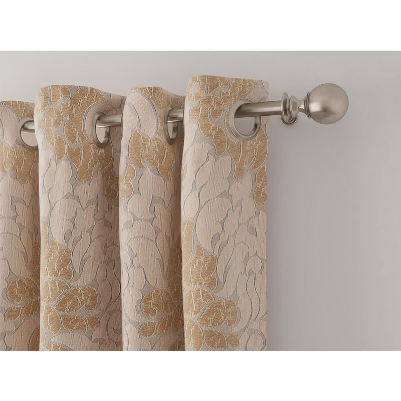 Rudnick Room Darkening Curtain Pair, Beige