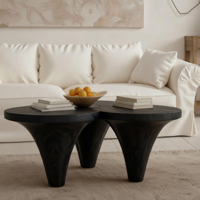 Table basse moderne en bois massif minimaliste