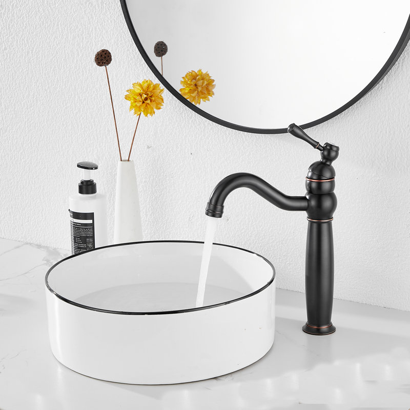 Single-handle Bathroom Faucet with Drain Assembly, Oil Rubbed Bronze