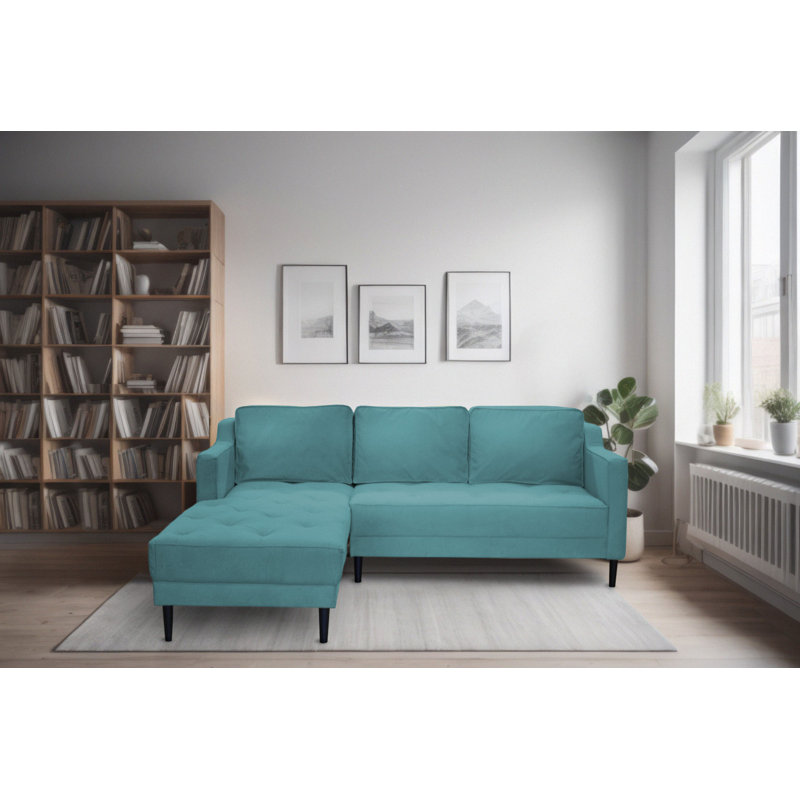 4 Seater Sofa Bed, Left Hand Facing, Teal
