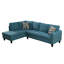 Ensemble canapé d'angle 3 pièces en tissu bleu turquoise avec pouf de rangement-90726396-69969362