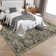 Oriental Machine Washable Rug with Rubber Backing for Living Room Vintage Non-Slip Dining Room Rug Easy-Cleaning Floor Carpet for Bedroom Office Playroom