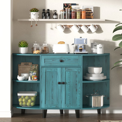 Buffet 51,9 "moderne avec armoire de rangement et tiroir