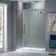 44"- 48" W x 76" H Single Sliding Frameless Shower Door with 3/8"(10mm) Explosion-Proof Clear Tempered Glass, Stainless Steel Accessories