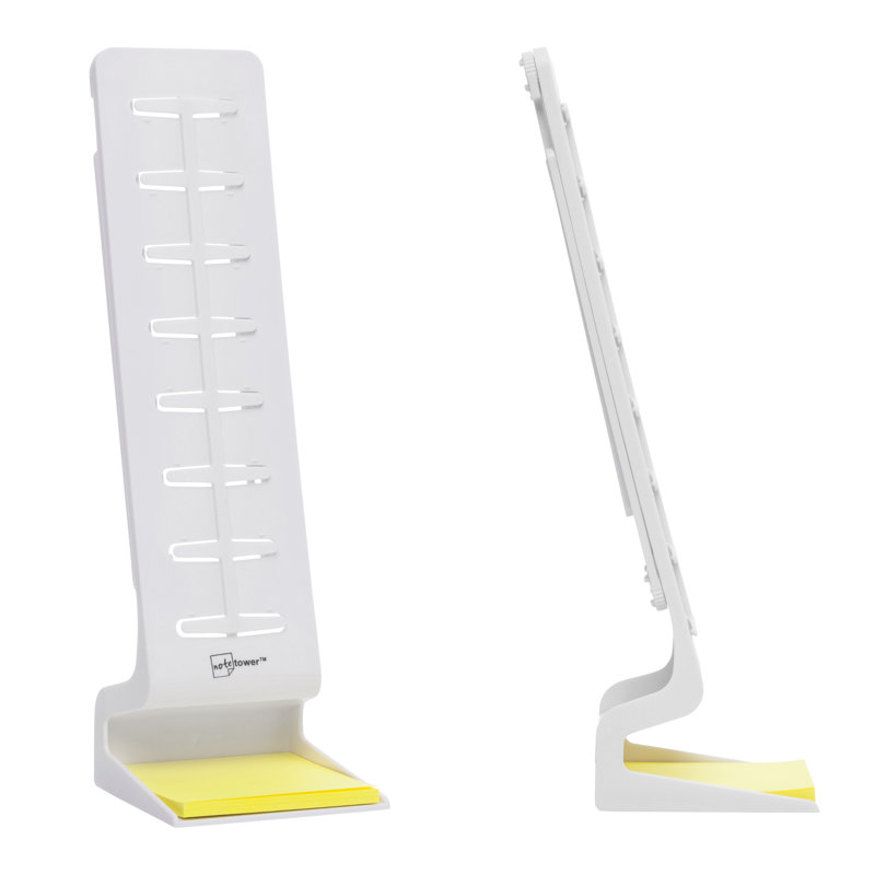 Plastic Memo Pad Holder, White
