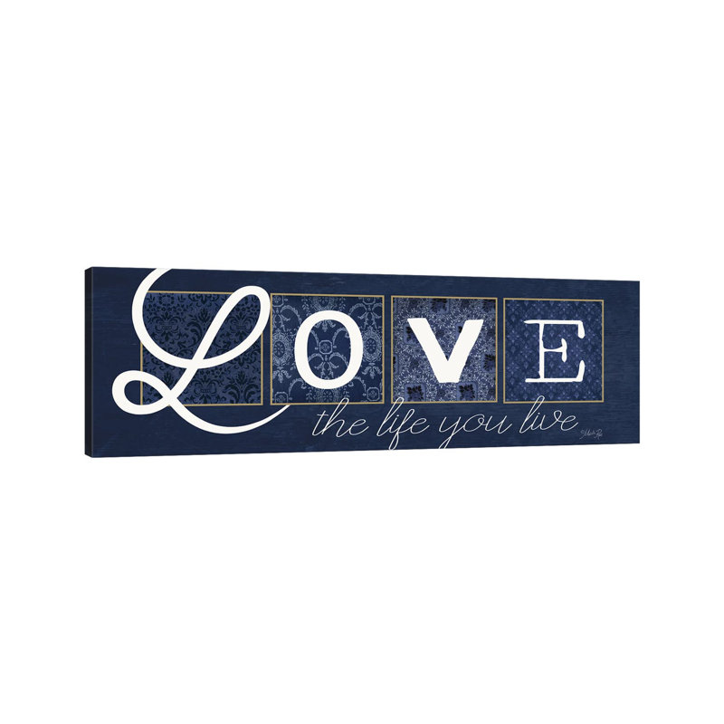 Love The Life You Live by Marla Rae - Panoramic Print on Canvas, Wrapped Canvas, 121.92 cm H x 40.64 cm W x 1.91 cm D