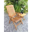 Chaise de patio pliante teck Addilyn