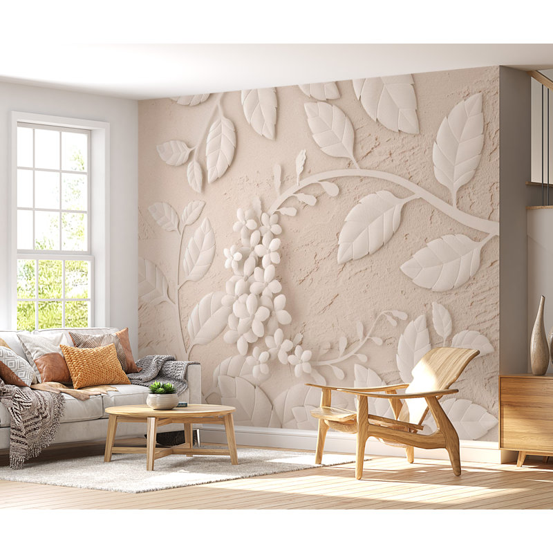 Murale Katsushi, Beige, L 82 po x l 118 po, Unpasted