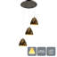 Bronwen 3 - Light LED Cluster Pendant