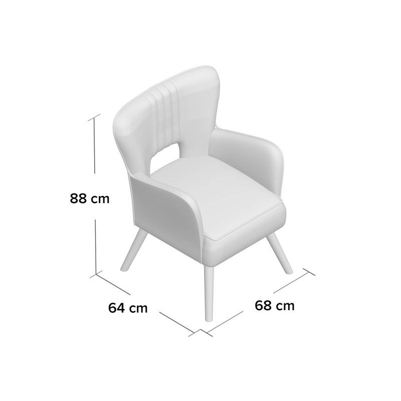 Makayla Upholstered Armchair, Mustard