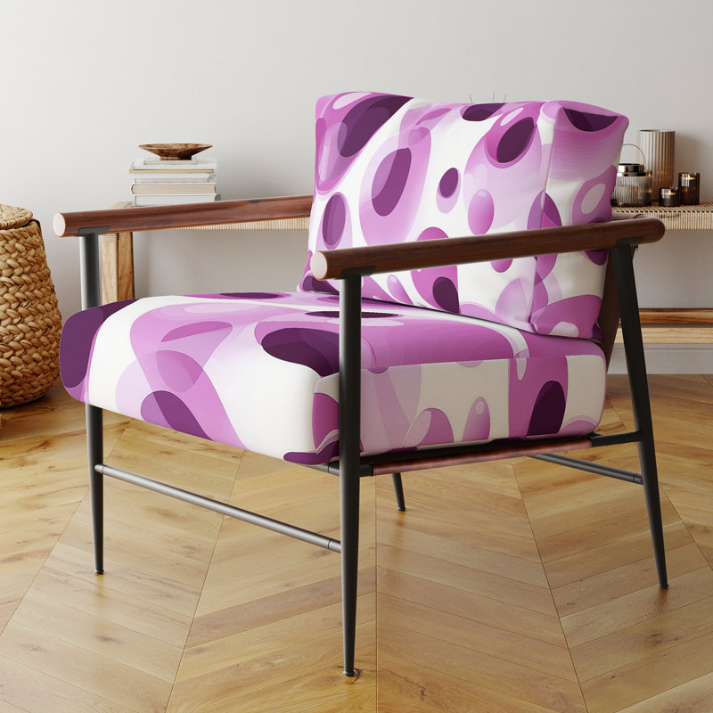 Fauteuil en velours Hulten, Blue/Black/White Velvet