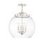 Lustre sphérique unique à 4 lumières Mid-Century-1356410886