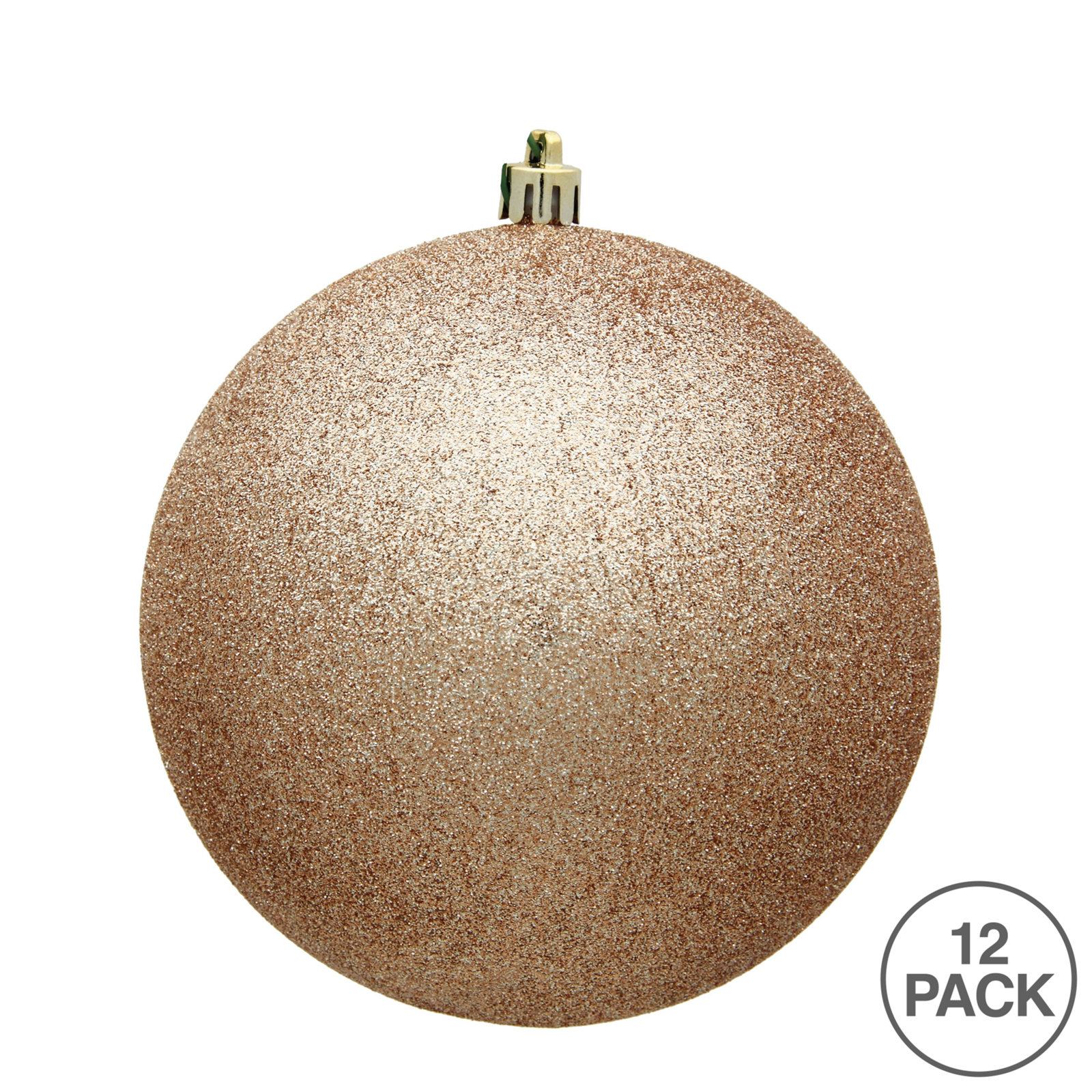 Holiday Décor Ball Ornament, 3" H x 3" W x 3" D, Cafe Latte