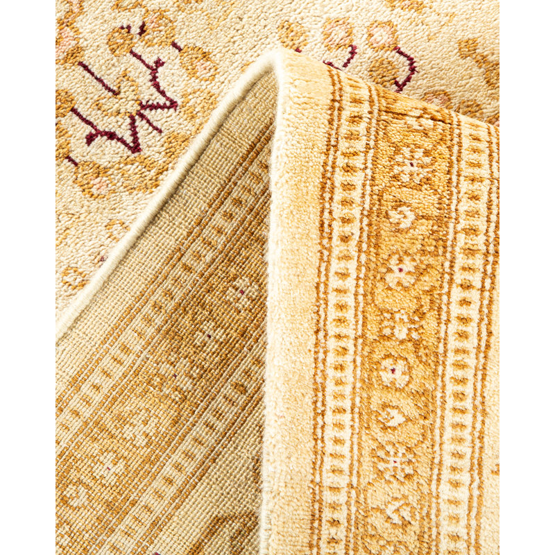 Tapis unique en laine noué à la main 7 pi 10 po x 10 pi 2 po nouvel âge Tulsha Mogul