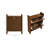 Emric Wave Shoe Cabinet In Walnut