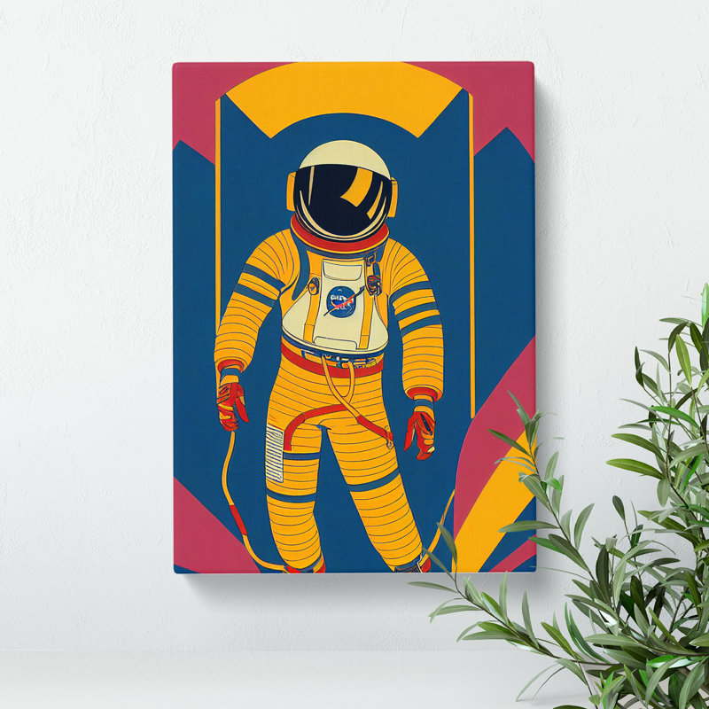 Astronaut Pop Art No.3 - Wrapped Canvas, 50cm H x 35cm W x 3cm D