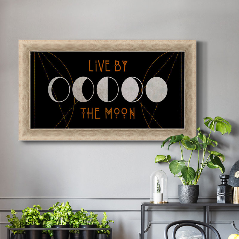 Toile encadrée de qualité supérieure Mystic Moon, gris, H 21 po x l 37 po x P 1,25 po