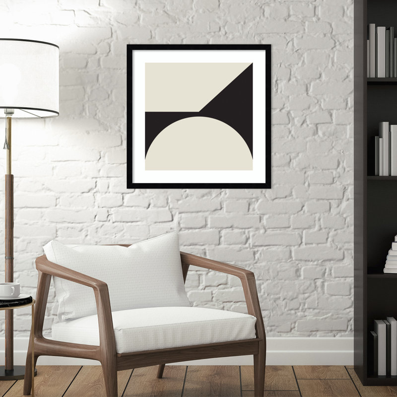 Minimal Max Mod I by The Creative Bunch Studio, 21.25" H x 21.25" W x 0.8" D, Black Framed