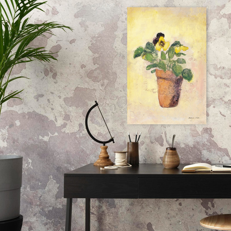 Art contemporain Pansy Flower Art, H 24 po x l 16 po