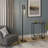 Malva 67.75" Tall Floor Lamp with Glass Shade in Blackened Bronze/Seeded-565891937-565891936