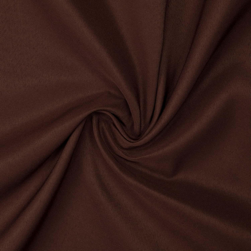 Ambee Round No Pattern Polyester Tablecloth, 90" Round, Chocolate